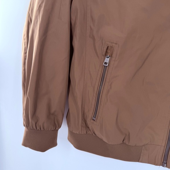 Calvin Klein Mens Bomber Jacket Brown Water Resistant Full Zip CM107904 XL NWT - Picture 5 of 8